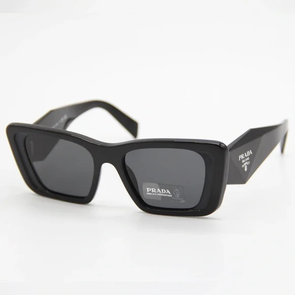 NEW PRADA CAT EYE SUNGLASSES PR08YS 1AB5S0 NEW EYEWEAR PRADA SPR 08Y BLACK - Picture 3 of 13